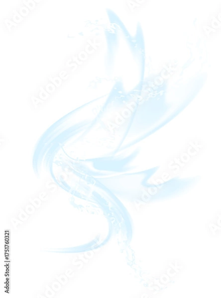 Fototapeta 水流と水しぶきのイラスト