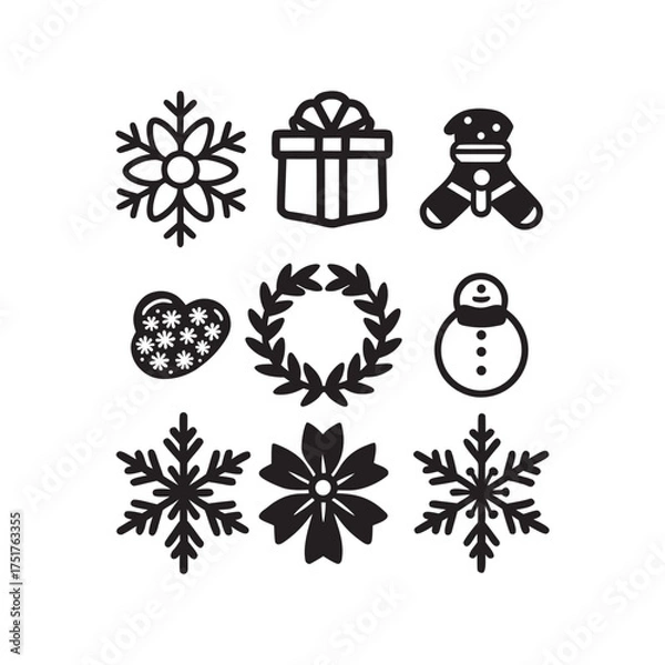 Obraz Christmas set item illustration faille 