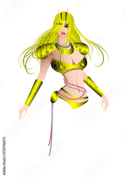 Fototapeta 女性　戦士　ファッション