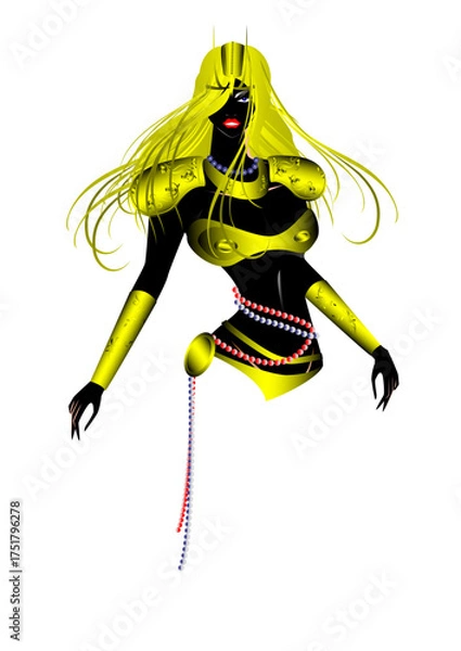 Fototapeta 女性　戦士　ファッション