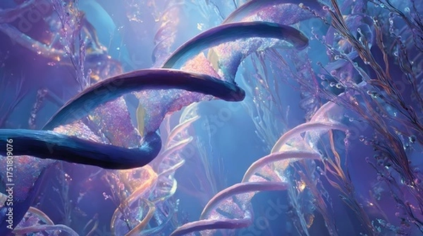 Obraz Surreal DNA Strands Illustration