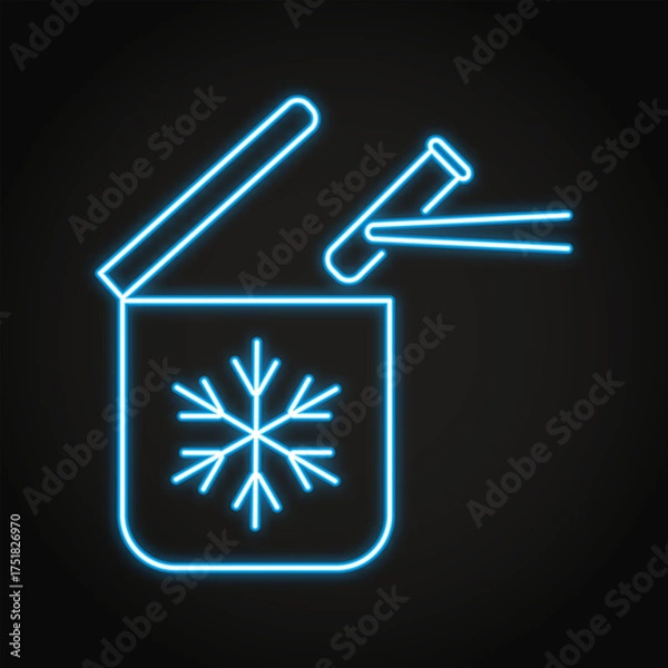 Obraz Cryogenic storage neon icon