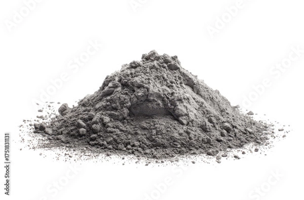 Fototapeta Gray powdered material piled in a mound