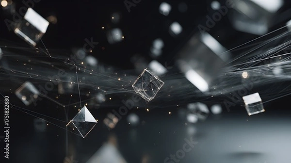 Obraz Floating Geometric Shapes