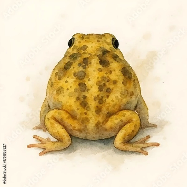 Obraz 사막비개구리, 뒷부분, 수채화, jpeg (Desert rain frog, back view, water colour, jpeg)