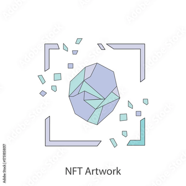 Obraz cryptocurrency design pack element for poster