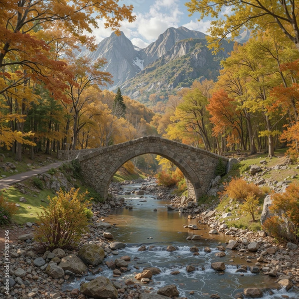 Obraz bridge in autumn