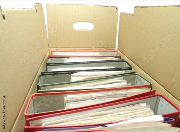 Fototapeta akten im umzugskarton 2
