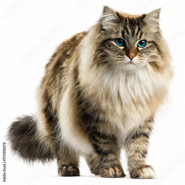 Fototapeta  single cat fierce expression cute