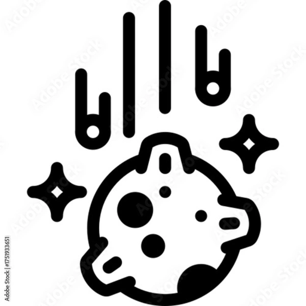 Fototapeta Comet Vector Icon