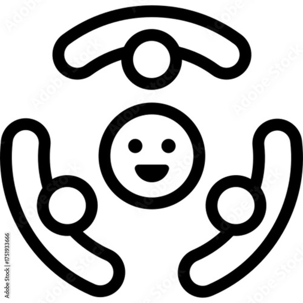 Fototapeta Community Network Vector Icon