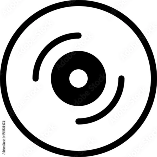 Fototapeta Compact Disc Vector Icon