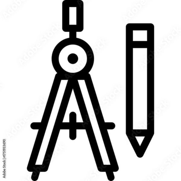 Fototapeta Compass Vintage Vector Icon