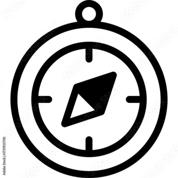 Fototapeta Compass South Vector Icon