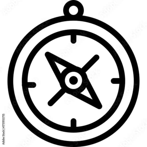 Fototapeta Compass Explorer Vector Icon