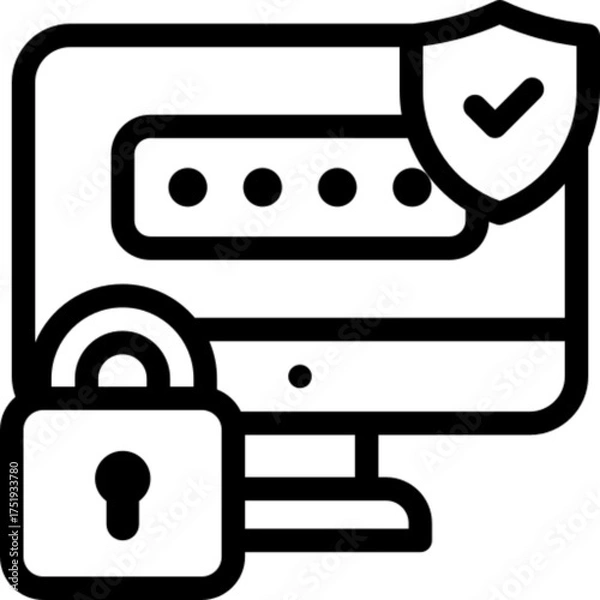 Fototapeta Gaming Computer Vector Icon