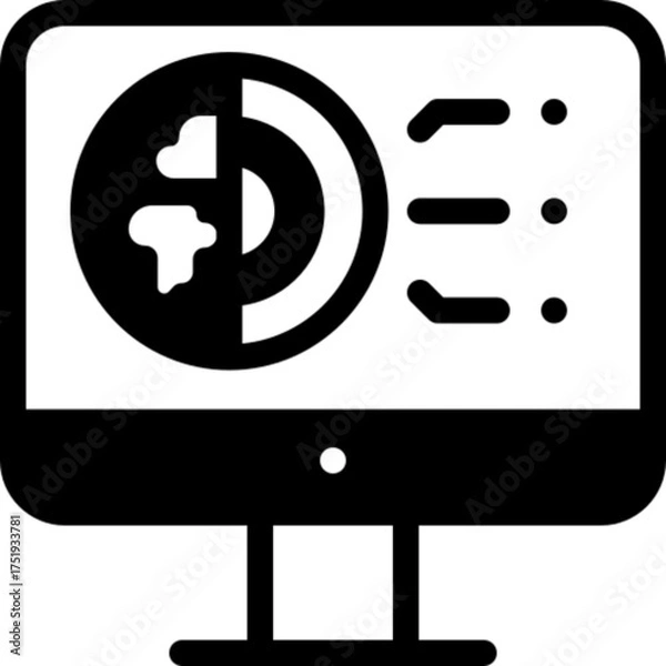 Fototapeta Retro Computer Vector Icon