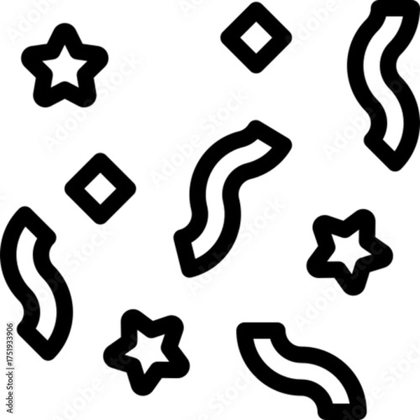 Fototapeta Confetti Vector Icon