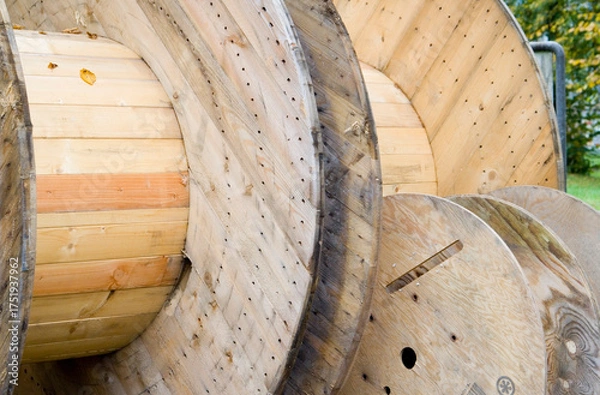 Fototapeta Kabeltrommel Holz 2