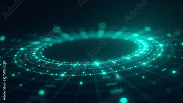 Fototapeta Infinite Data Loop: Financial Intelligence System