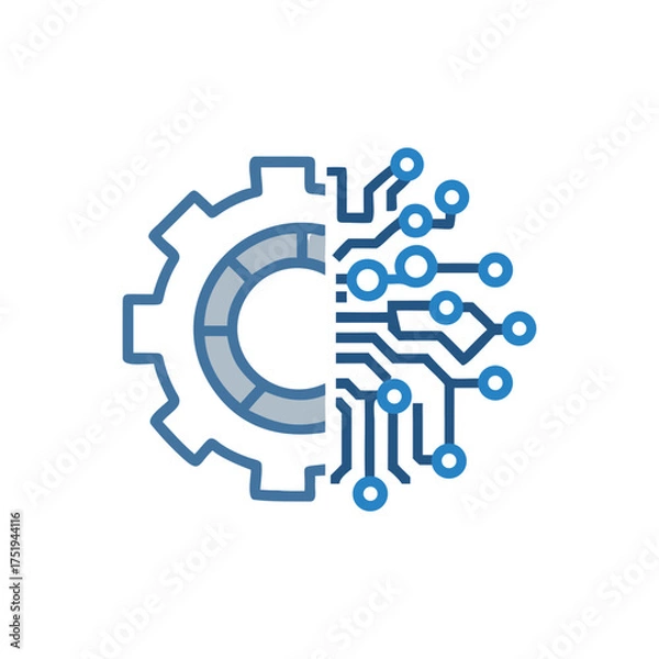 Obraz Integration of mechanical engineering with modern digital circuit technology