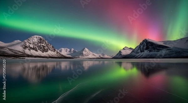 Fototapeta mountain landscape with reflection