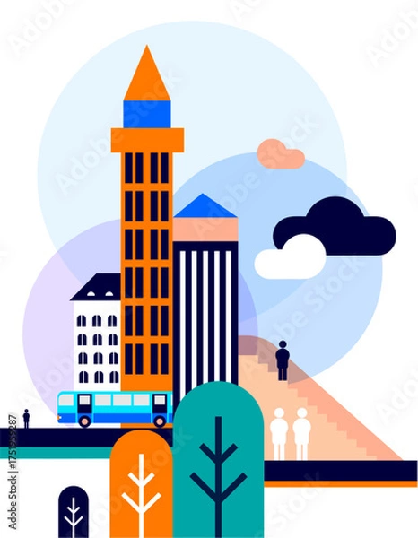 Obraz Urban and transport banner template.