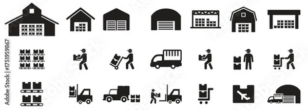 Obraz warehouse icon vector