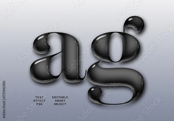 Obraz Black High-Gloss Text Effect