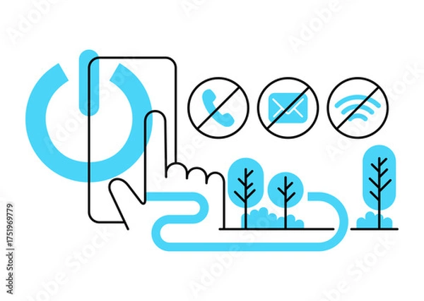 Obraz Digital Detox - Disconnect Disabling Notifications for Balanced Life Experience