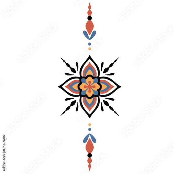 Fototapeta Abstract tattoo design. Discover the allure of abstract tattoo.