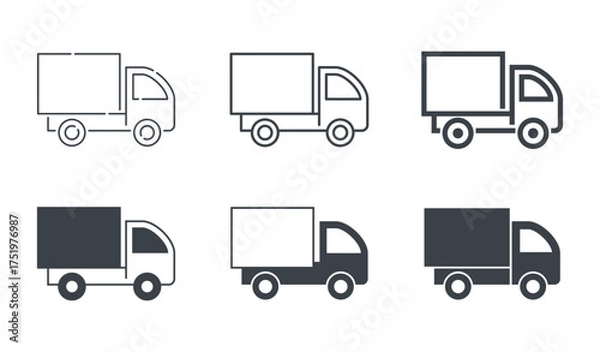 Obraz Truck pictogram in Various decoration