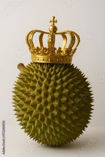 Fototapeta Musang King durian on a white background
