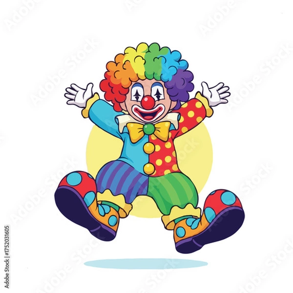 Fototapeta Mascot Illustration of a Wacky Carnival Clown