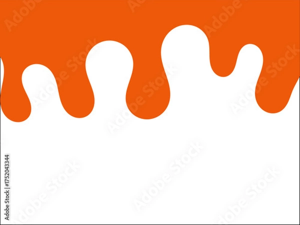 Fototapeta Wavy brown chocolate background with melting chocolate drops. Curved chocolate design concept. Melted chocolate wave texture.
