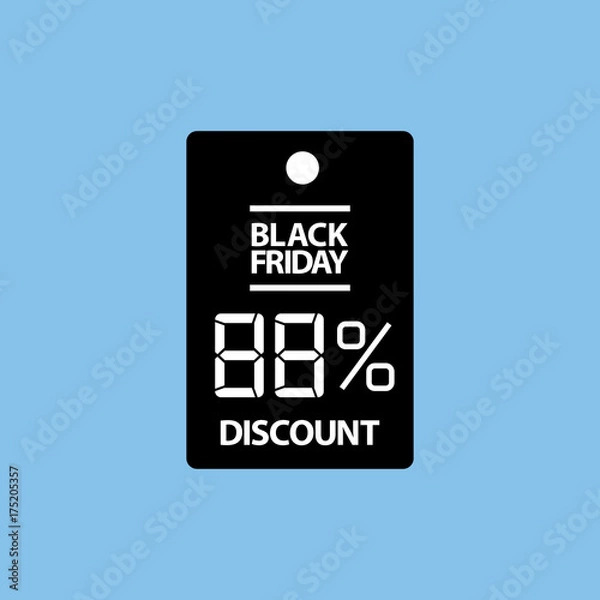 Fototapeta black friday editable price tag with changable digits