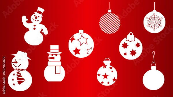 Fototapeta Vector Applications of New Year's Symbols