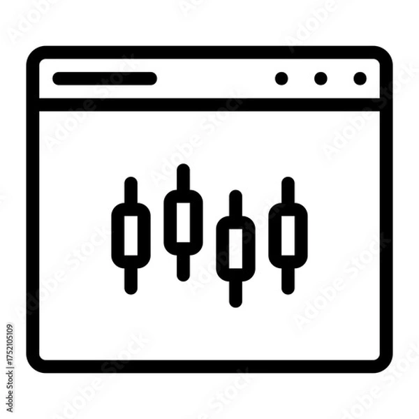 Obraz trading line icon