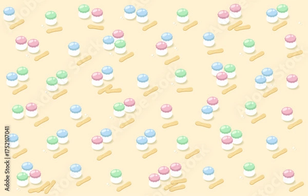 Fototapeta 昔懐かしいヨーグルトのお菓子の壁紙