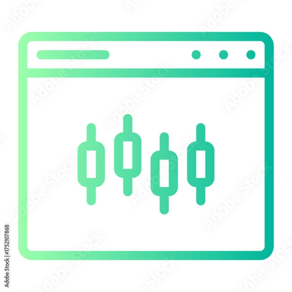 Obraz trading gradient icon