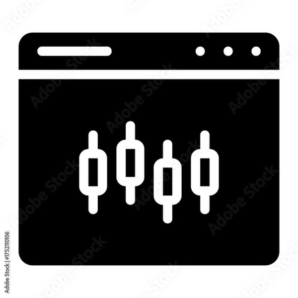 Obraz trading glyph icon