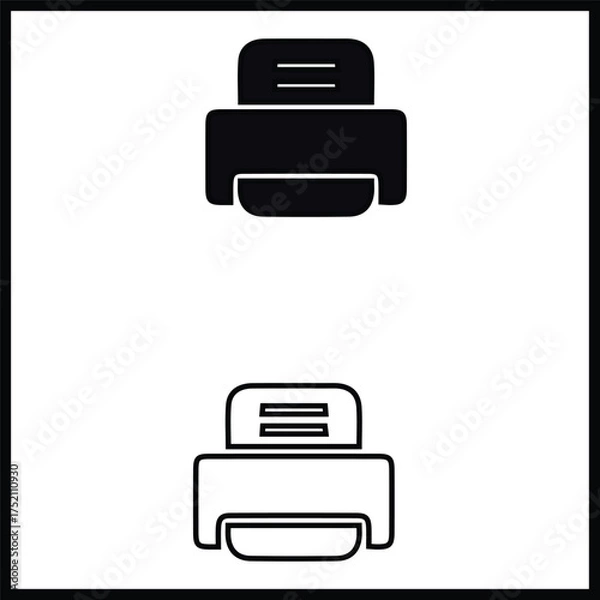Obraz printer silhouette illustration Design printer silhouette icon