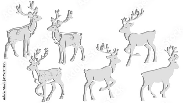 Fototapeta 3D Vector Applications of New Year's Symbols