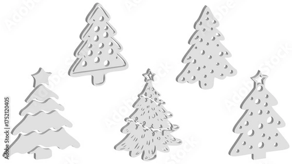 Fototapeta 3D Vector Applications of New Year's Symbols