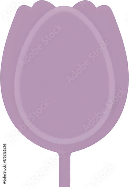 Obraz 보라색튤립꽃봉오리일러스트