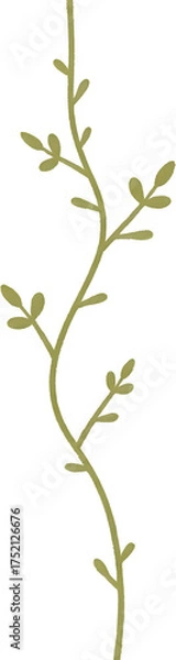 Obraz 아늑한덩굴식물일러스트_흰배경