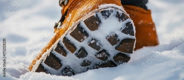 Fototapeta Footprint in the Snow