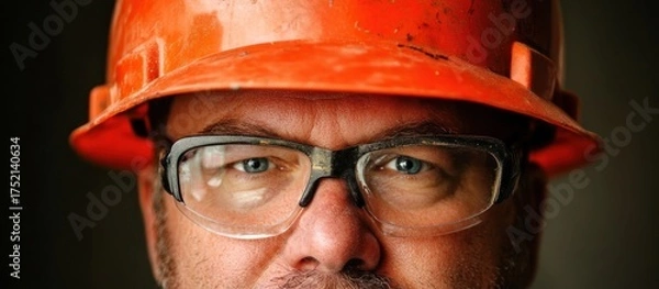 Fototapeta Construction Worker Close-up