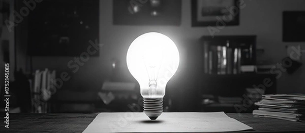 Fototapeta Bright Idea on Desk