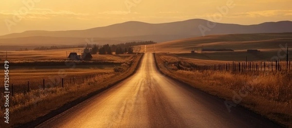 Fototapeta Golden Hour Road